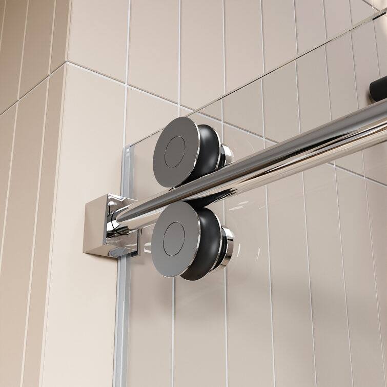 DeerValley Concord 56" - 60" W x 76" H Single Sliding Frameless Shower Door