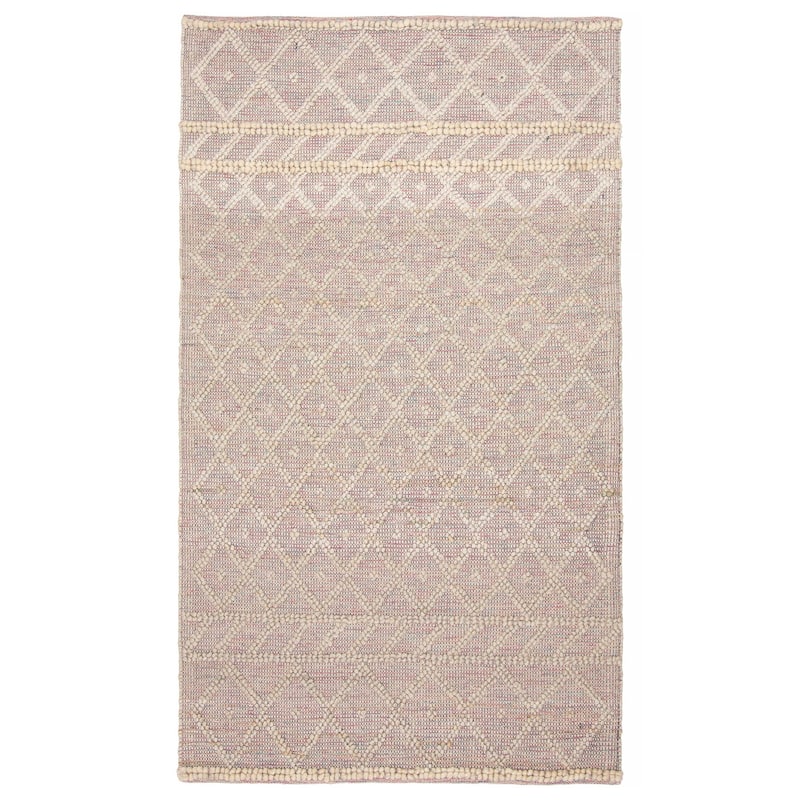 ECARPETGALLERY Braid weave Sienna Pink Wool Rug - 4'11 x 8'4 - Dark Pink - 4'11 x 8'4