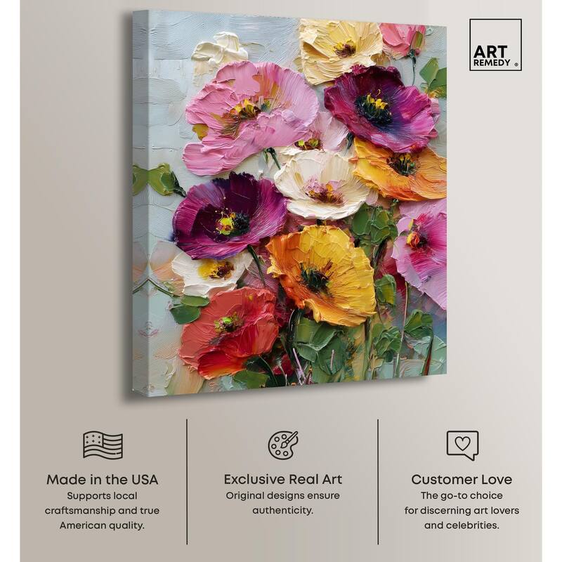 Floral Texture II Canvas by Art Remedy, Gallery Wrapped