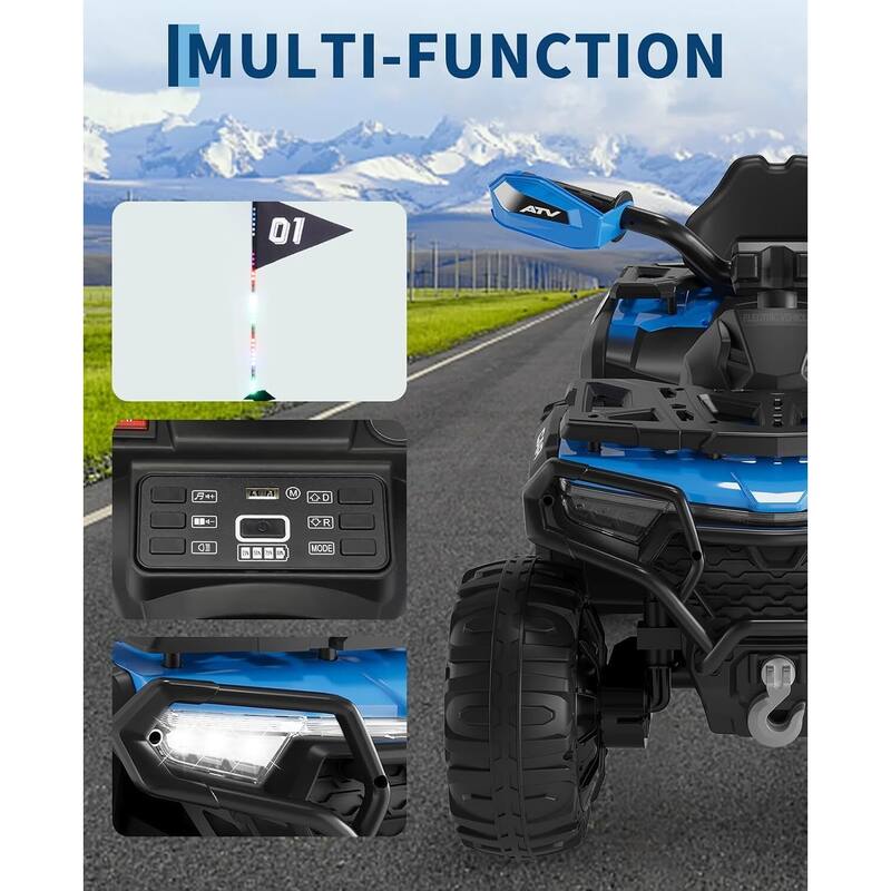 12V Electric Ride on ATV Car for Kids 3-8 Years Best Gifts