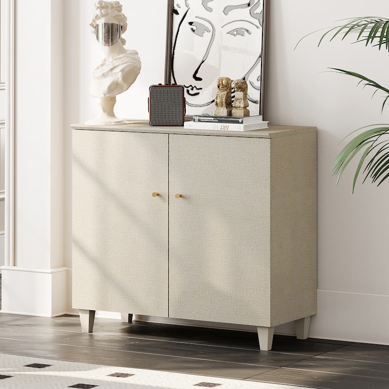Buffet Cabinet with 3 Compartments for Dining Room, 32.4"H Sideboard