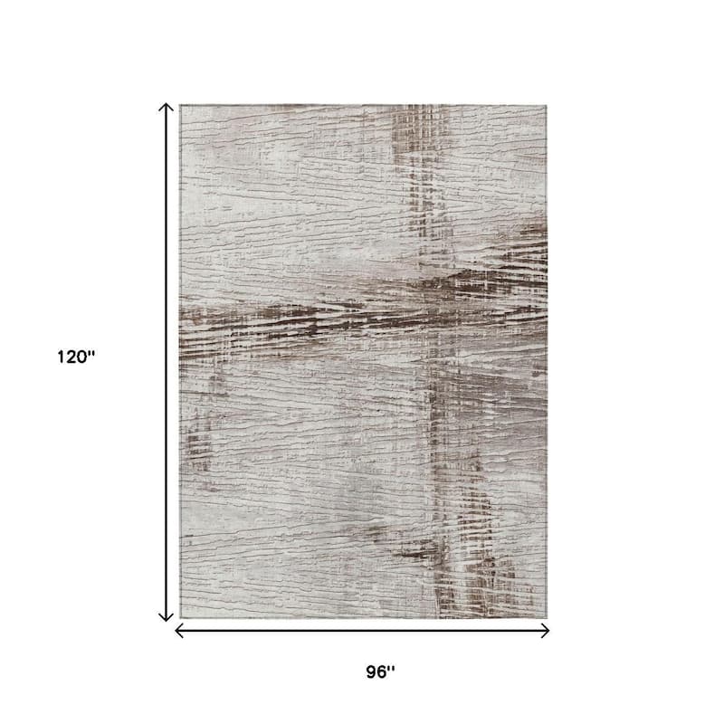 HomeRoots Striped Transitional Rectangle Outdoor Rug