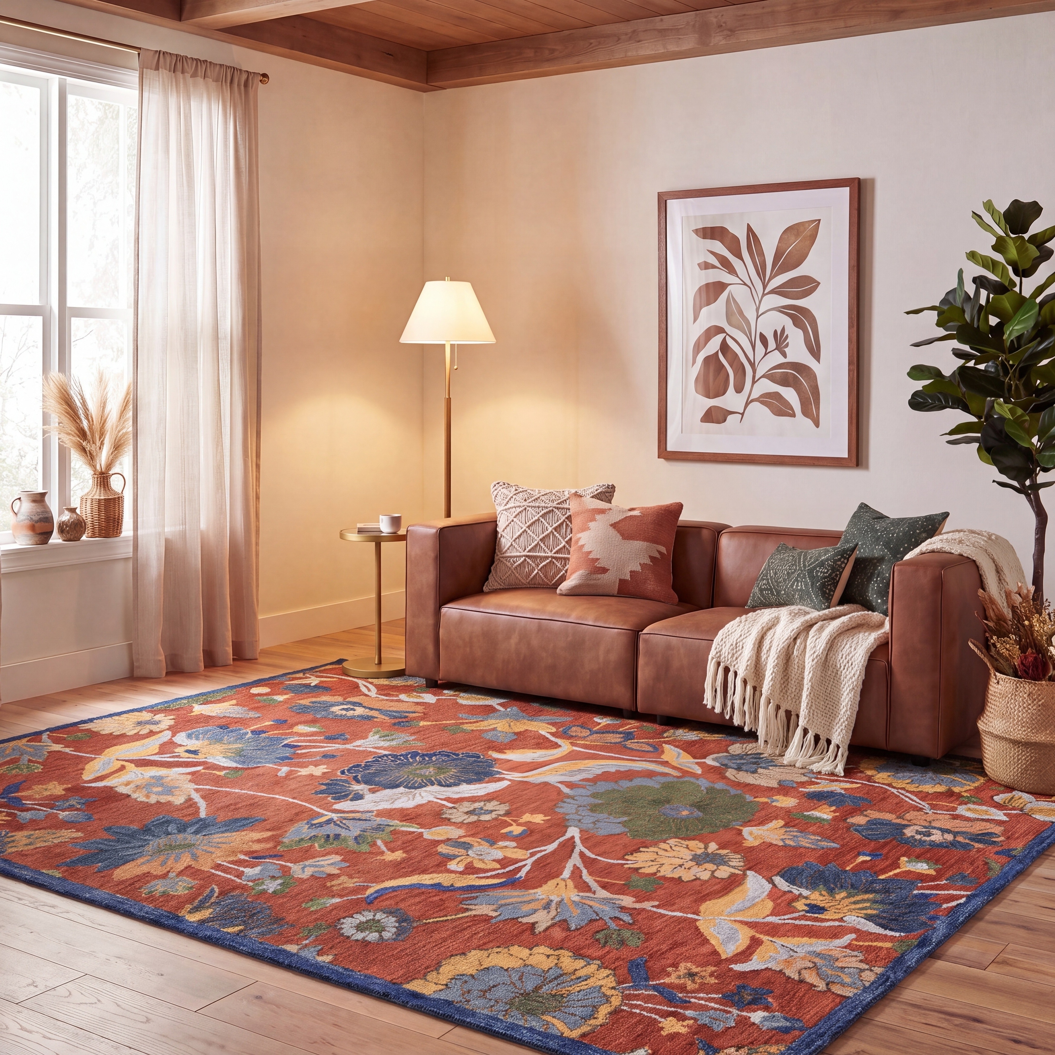 SAFAVIEH Handmade Blossom Zeynep Modern & Contemporary Wool Rug