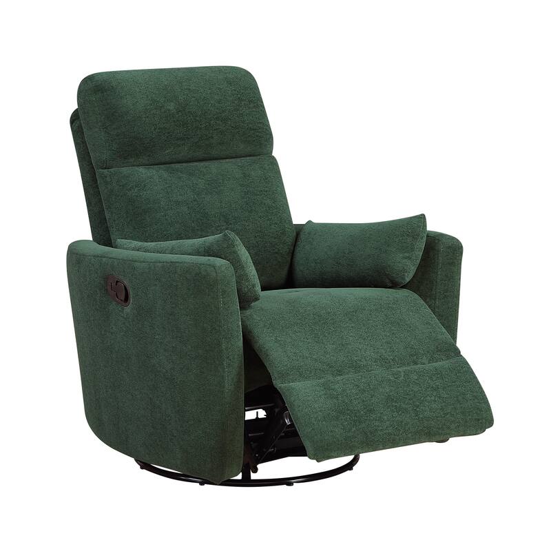 Fremont & Park Lennon 35" Microfiber Manual Swivel Glider Recliner - Removable Back