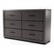 preview thumbnail 3 of 2, Rothwell Contemporary Grey 59-inch Wide 6-Drawer Horizontal Wood Dresser by Furniture of America