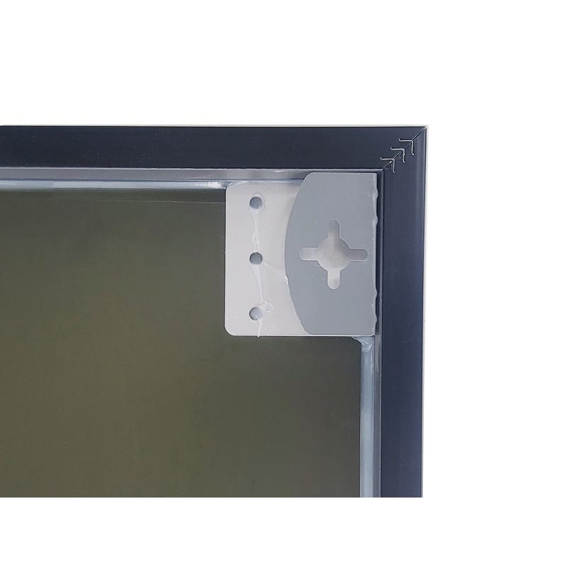 Venta Modern White Framed Wall Bathroom Vanity Mirror with Dual Mounting Brackets