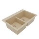 preview thumbnail 14 of 53, Karran Top Mount Double Equal Bowl Quartz Kitchen Sink - 33" x 22" x 9" - 33" x 22" x 9"
