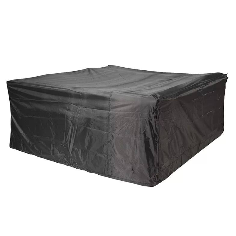 Direct Wicker 90.5" Large Square Patio Seat and Dining Table Set Cover - Black