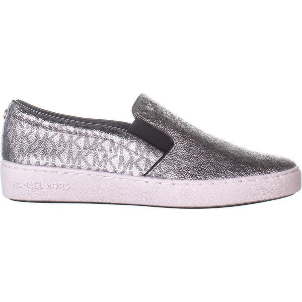 michael kors keaton slip on silver