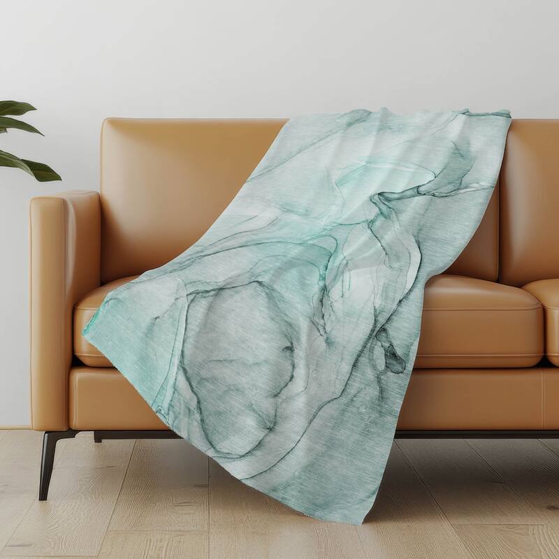 Premium Machine Washable Abstract Contemporary Sherpa Throw Blanket
