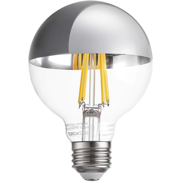 G25 Half Chrome Light Bulb, Warm White 3000K. Opens flyout.