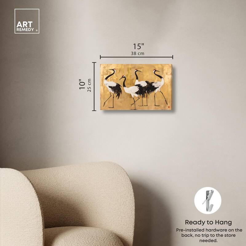 Birds of Gold Canvas by Art Remedy, Gallery Wrapped