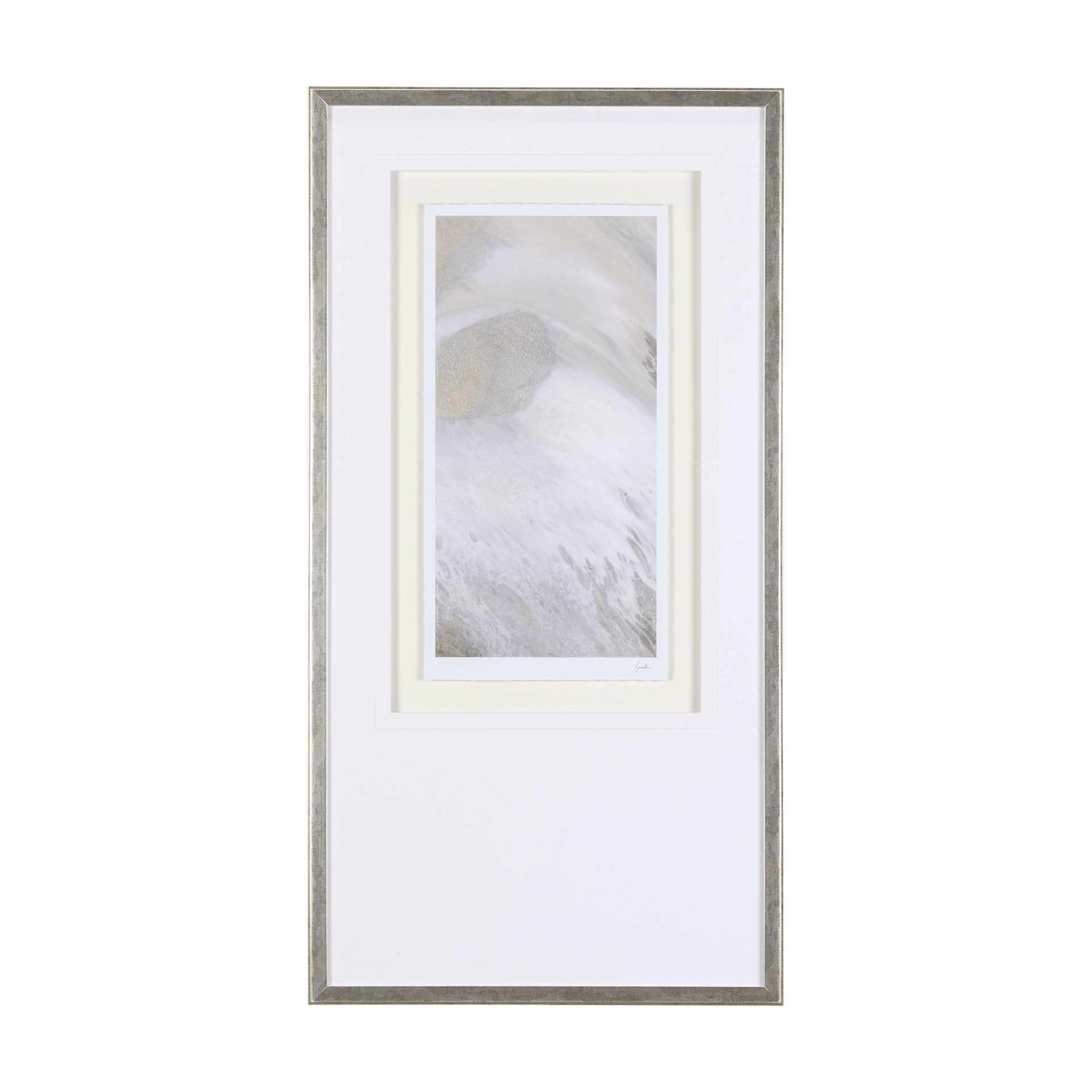 Mercana Sandy Waves IV by Mercana Studio a Hand Embellished Textured Framed Art Print Matted under Glass