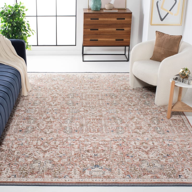 SAFAVIEH Vivaldi Arife Oriental Rug - 6'7" Square - Rust/Ivory