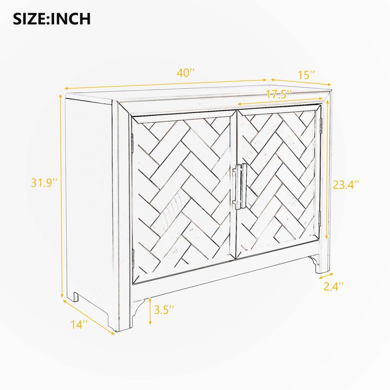 40" Modern Cabinets with Doors