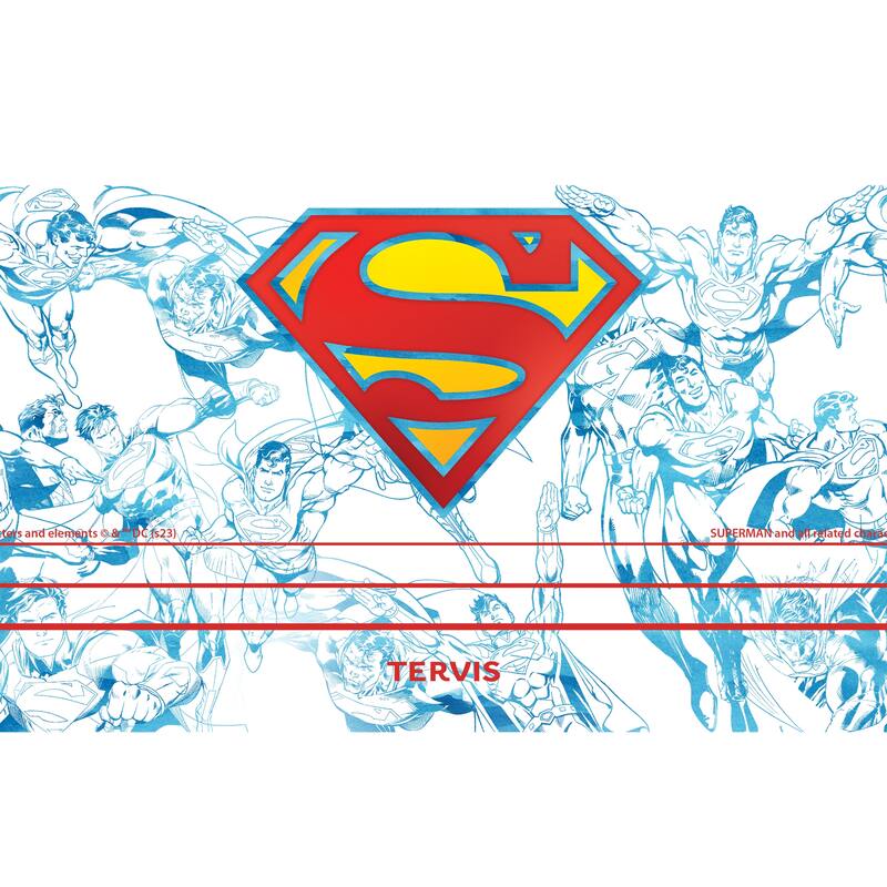 Tervis Traveler DC Comics Superman Lineage Triple Walled Insulated Travel Tumbler, Stainless Steel - 20oz