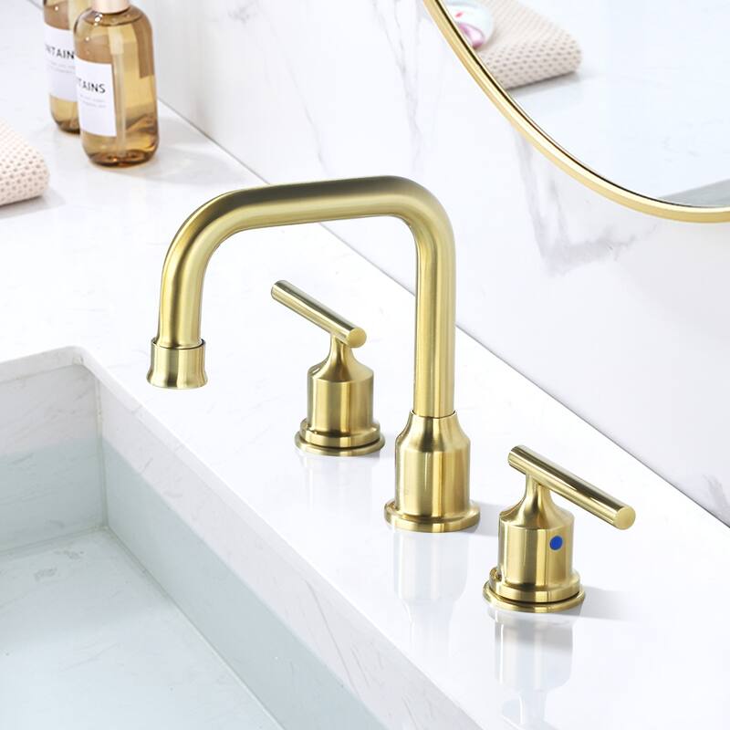 WOWOW Double Handle 8 in. Widespread Bathroom Sink Faucet