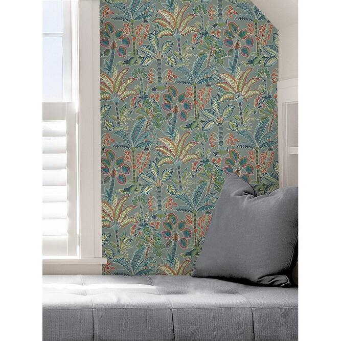 NuWallpaper Grey Kapok Peel & Stick Wallpaper