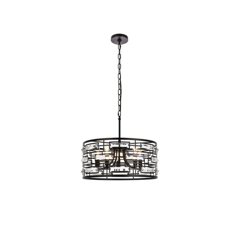 Elegant Lighting 1108D19 Kennedy 5 Light 19" Wide Crystal Pendant with