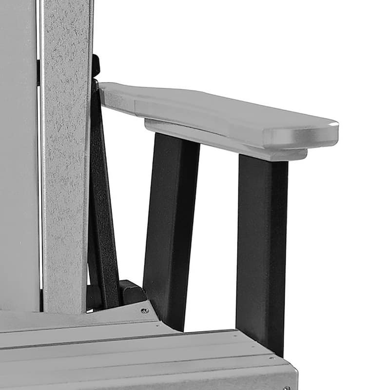 OS Home and Office Model Double Balcony Height Glider with Center Table in Light Gray and Black - N/A