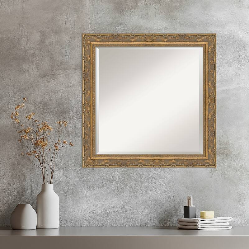 Filigree Beveled Framed Wall Mirror