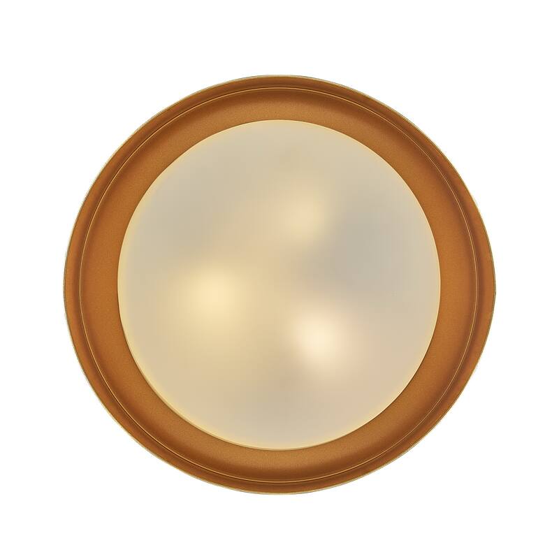 3 Light Flush mount Ceiling Lighting in White Acrylic Shade
