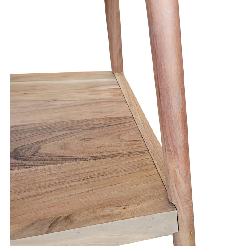 Solid Acacia Plant Stand with Shelf