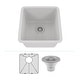 preview thumbnail 31 of 35, Lexicon Drop-In Quartz 16 Inch Single Bowl Kitchen Sink Kit