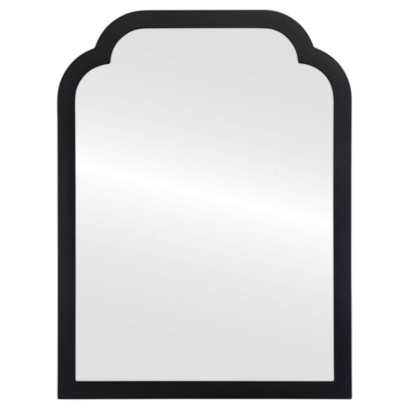 Tyler Framed Vanity Mirror - Clover Cathedral - 24.4x32.4 - Black