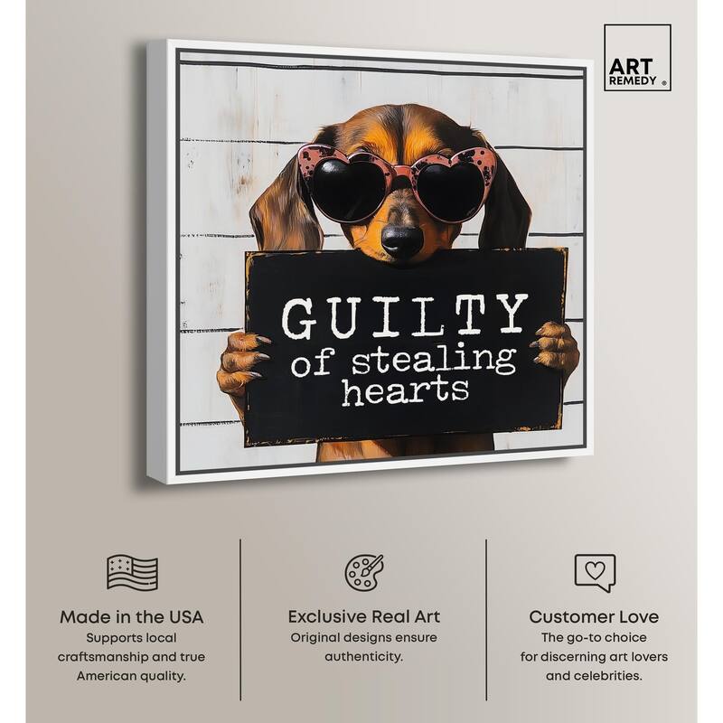 Guilty of Stealing Hearts Canvas by Art Remedy
