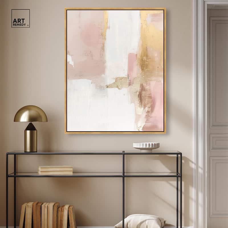 Blush Gold Shimmer I Canvas by Art Remedy
