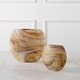 preview thumbnail 3 of 2, Uttermost Fusion Swirled Caramel & Ivory Vases, Set/2