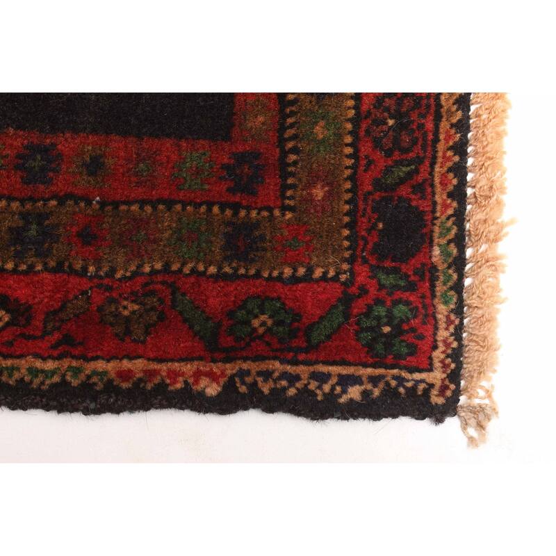 ECARPETGALLERY Hand-knotted Teimani Black Wool Rug - 2'8 x 3'10