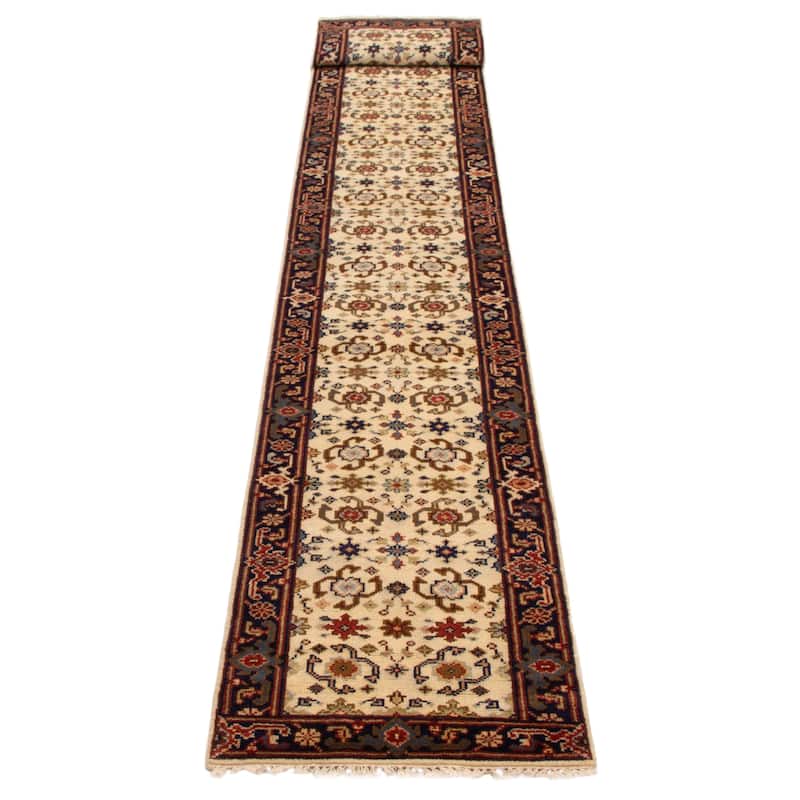 ECARPETGALLERY Hand-knotted Serapi Heritage Cream Wool Rug - 2'6 x 15'10