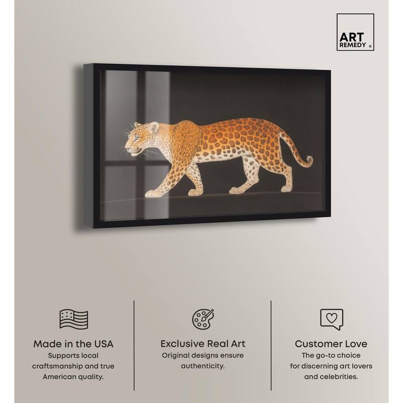 Golden Leopard Shadowbox by Art Remedy
