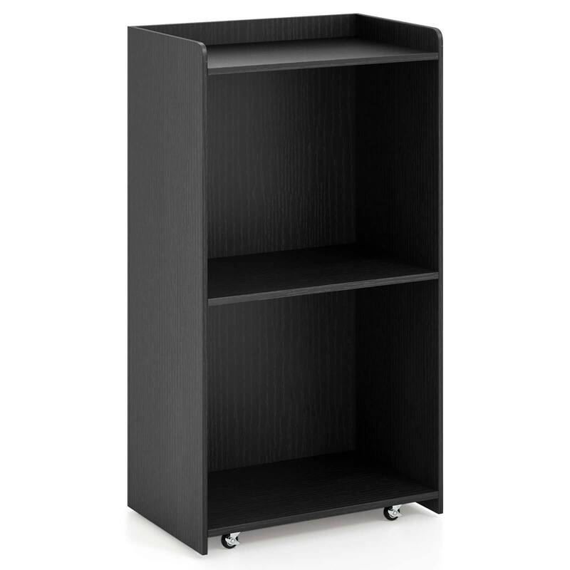 Costway 41" Presentation Podium with 2 Storage Shelves Laptop Computer - See Details - Black