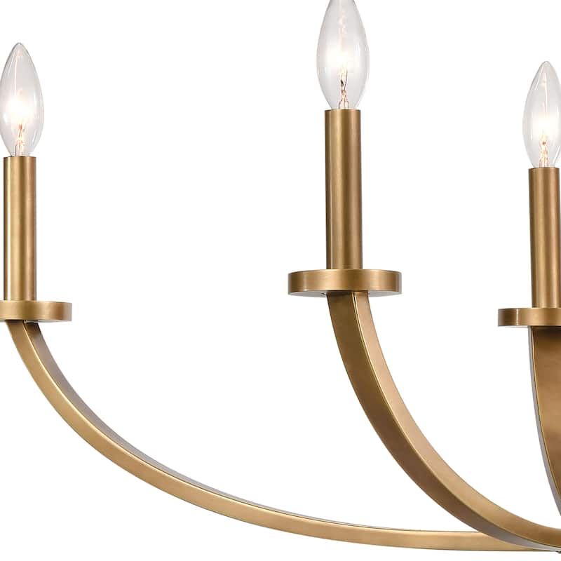 Elk Home Erindale Natural Brass Metal 6 Light Chandelier