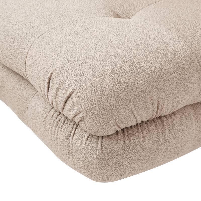 146'' L-shape Teddy Velvet Fabric 5-pieces Upholstered Sectional Sofa