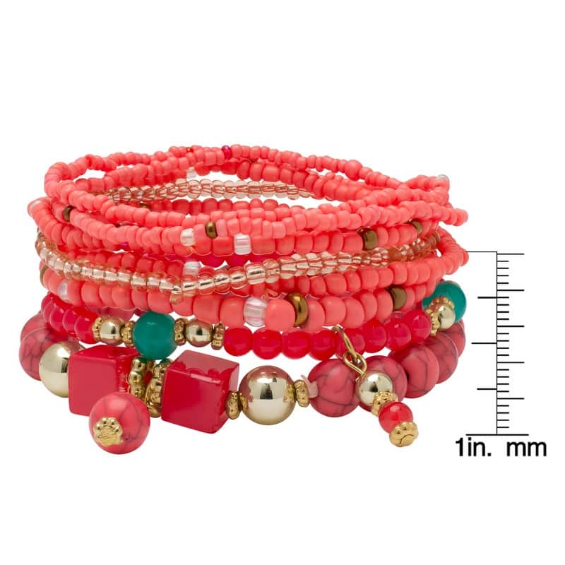 Victoria Townsend Gold Plated Pink Bead Layering Bracelet