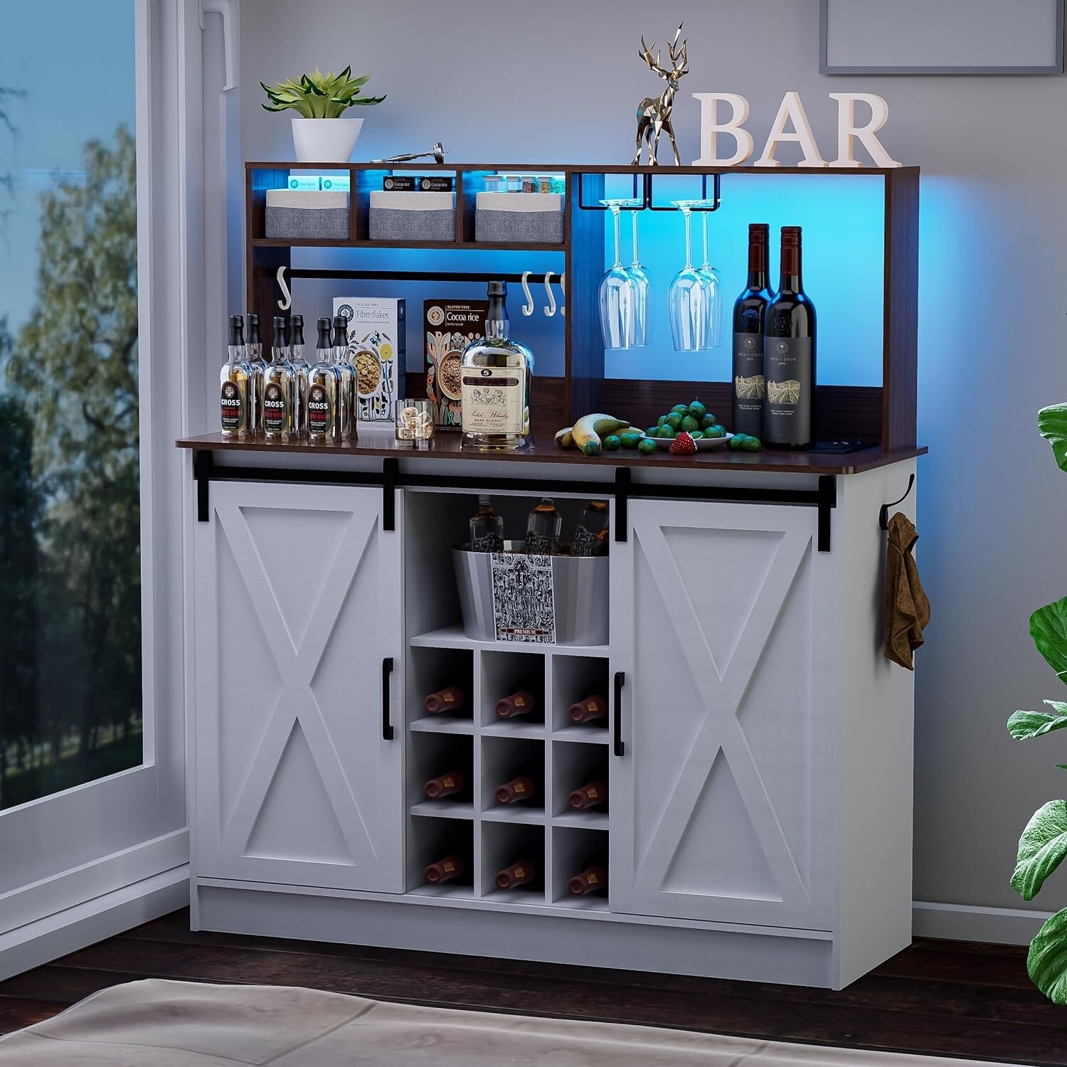 Led bar cabinet top