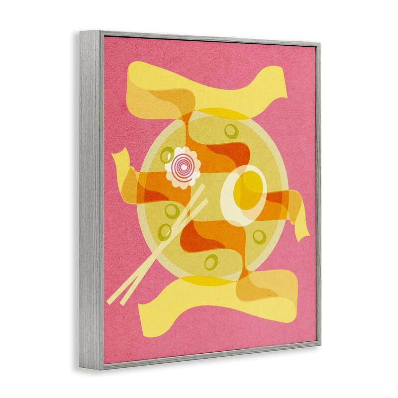 Stupell Retro Mod Ramen Bowl Framed Giclee Art Design By Lil' Rue