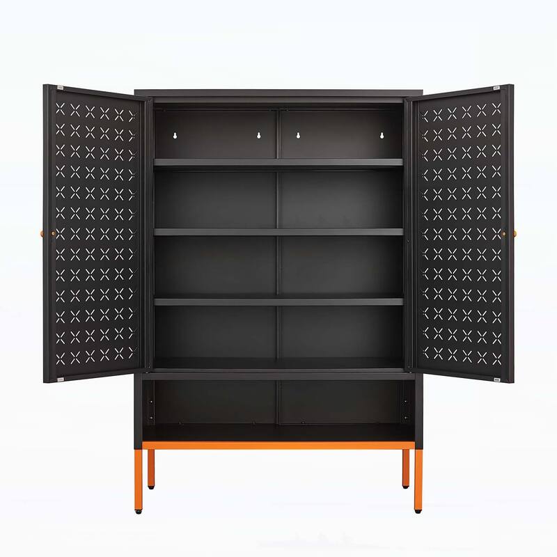 Grid Double Door Shoe Cabinet for Optimal Storage
