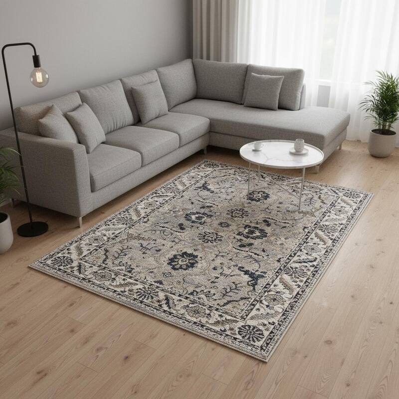 HomeRoots Rigi Medallion Modern Runner Area Rug - 8' X 10'