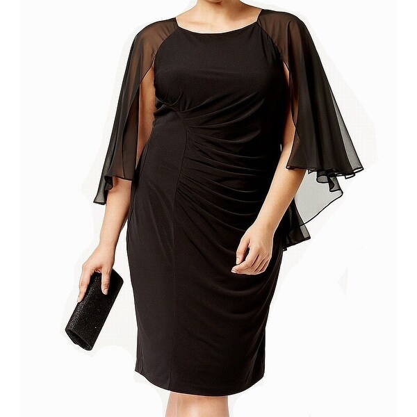 calvin klein plus size capelet sheath dress