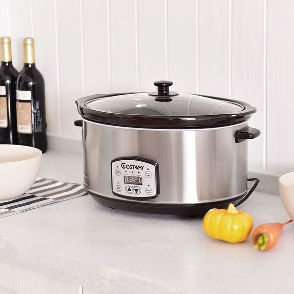 Shop Costway 7 Quart Electric Slow Cooker Digital Kitchen