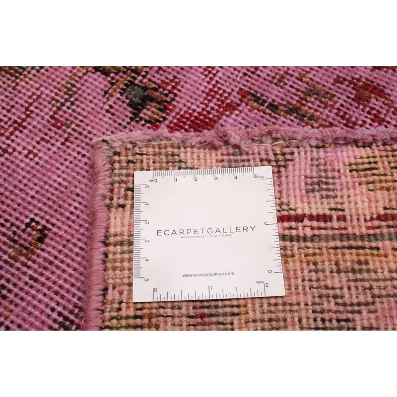 ECARPETGALLERY Hand-knotted Color Transition Pink Wool Rug - 6'4 x 10'0