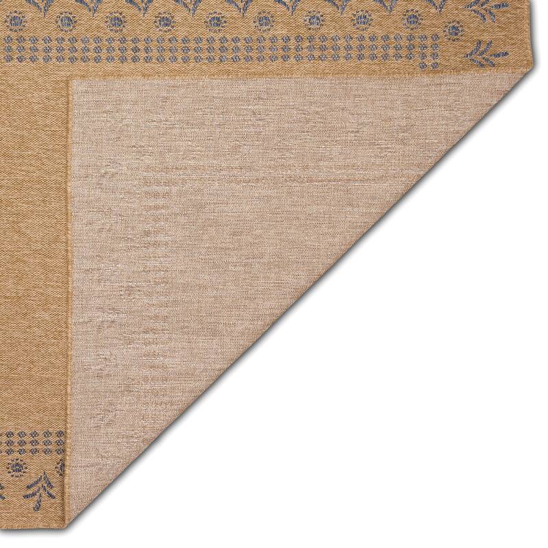 Liora Manne Sahara Block Print Border Indoor/Outdoor Rug