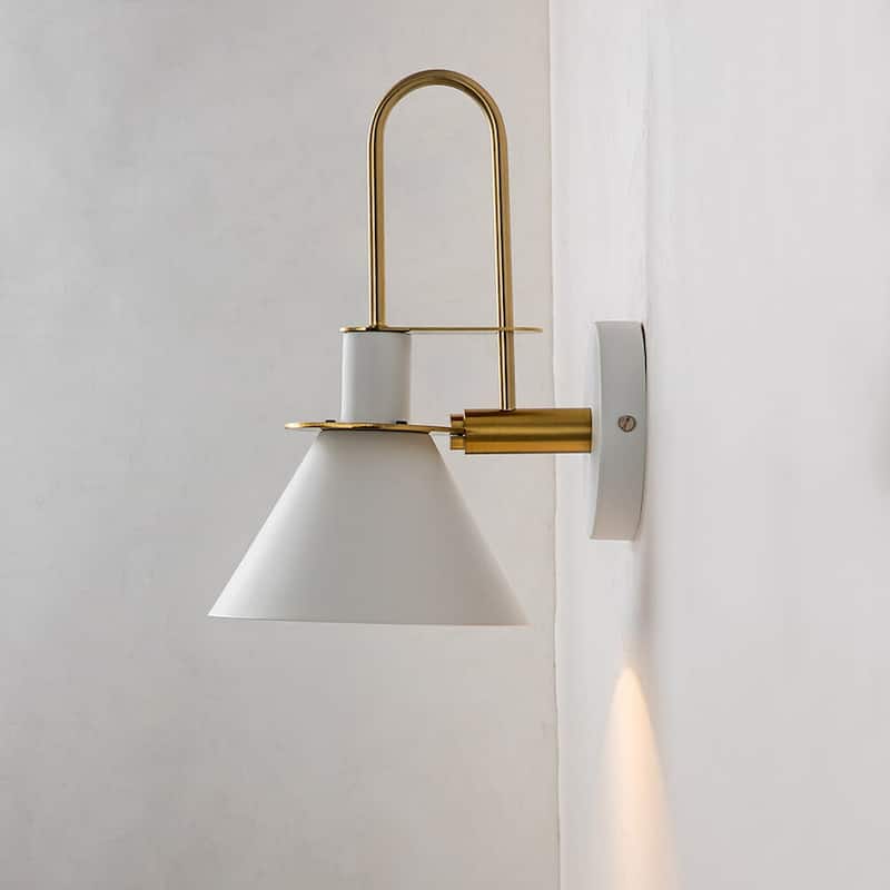 Mid-century Modern 1-Light Cone Wall Sconce - 7in Bedroom Light