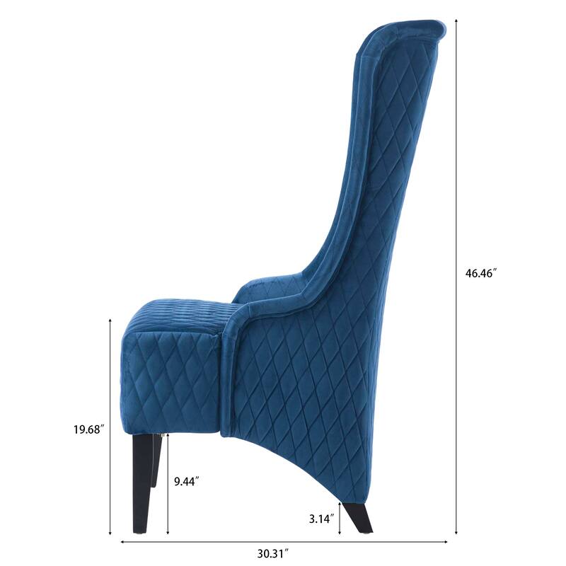 Christopher Knight Home - Evelyn High-Back Velvet Wingback Chair with Wooden Legs