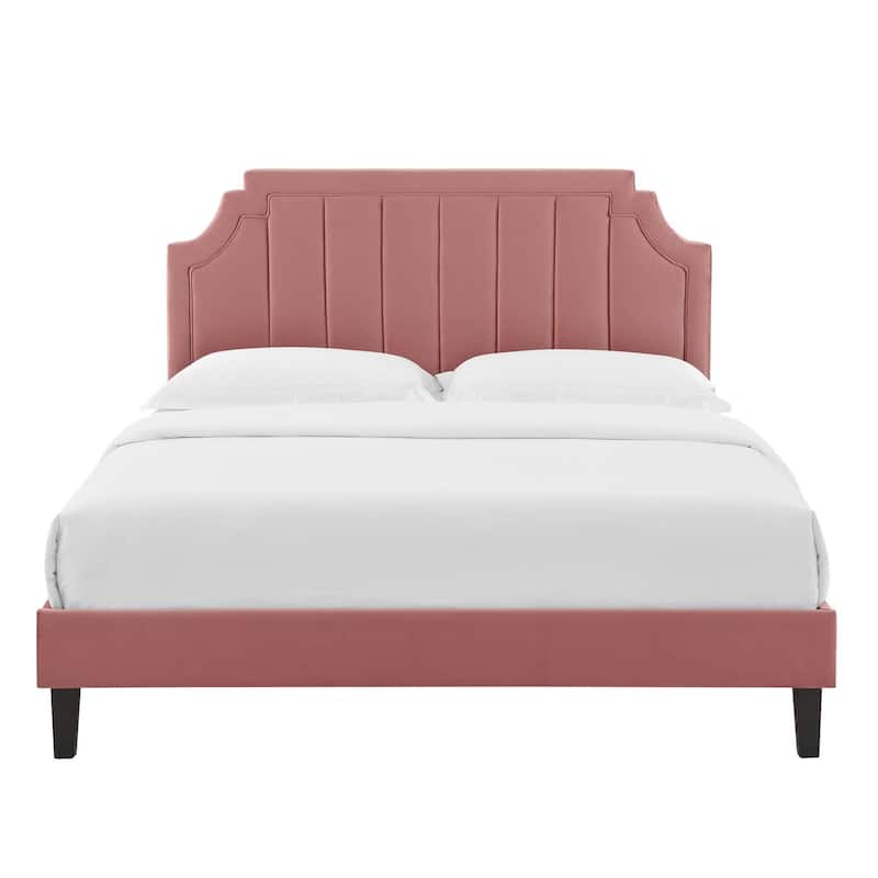 Sienna Performance Velvet Queen Platform Bed